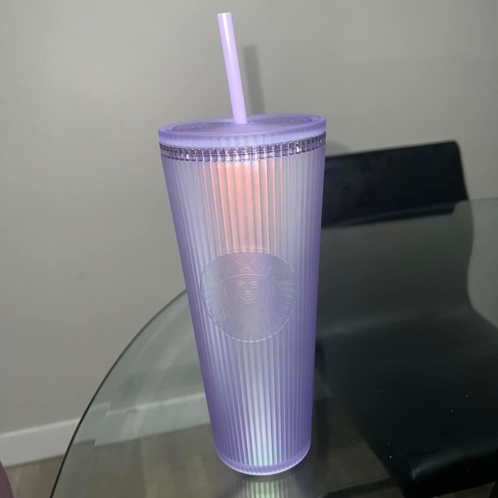 Starbucks Lilac Aurora Iridescent Pleated Venti Tumbler